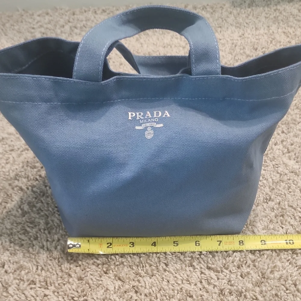 Prada Navy Canvas Handbag - Picture 4 of 11